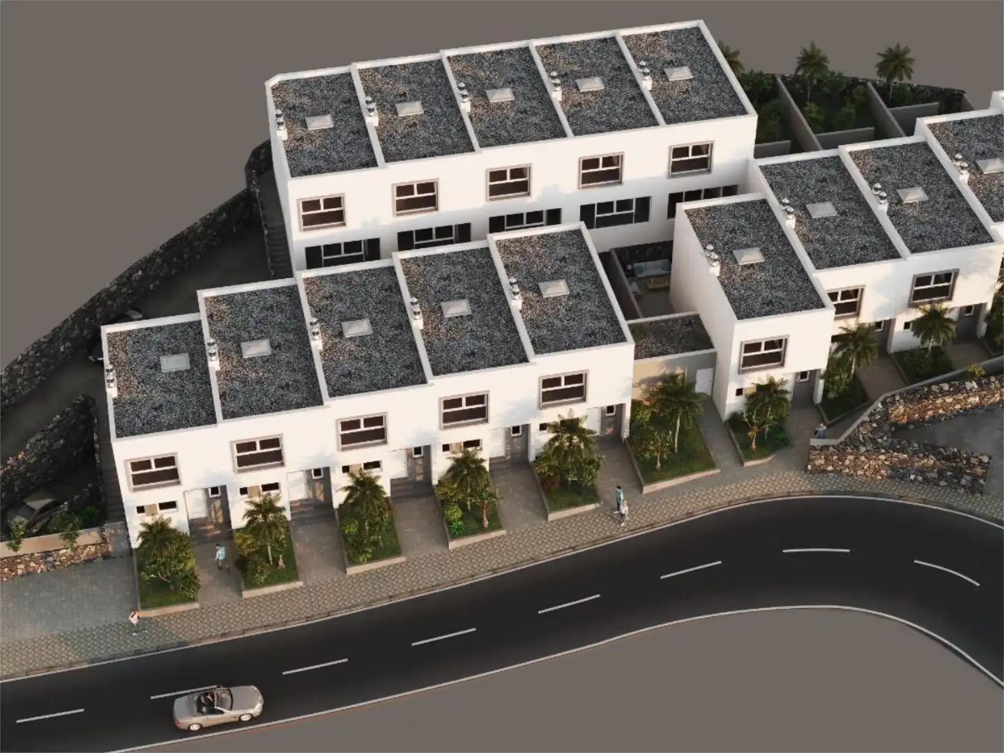 Außenansicht von Einfamilien-Reihenhaus zum Verkauf in Tacoronte mit Terrasse, Abstellraum und Möbliert