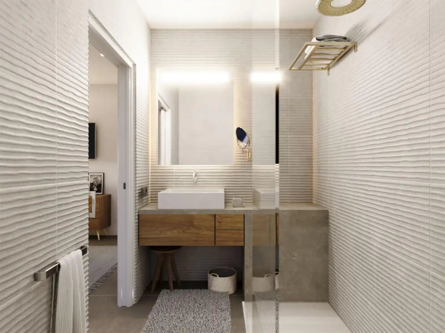 Badezimmer von Einfamilien-Reihenhaus zum Verkauf in Tacoronte mit Terrasse, Abstellraum und Möbliert