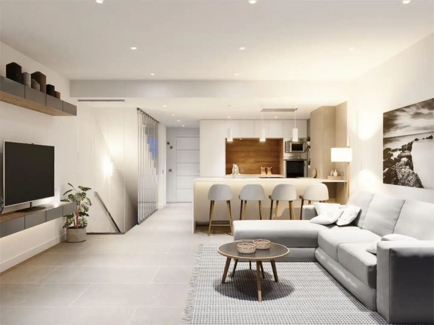 Wohnzimmer von Einfamilien-Reihenhaus zum Verkauf in Tacoronte mit Terrasse, Abstellraum und Möbliert