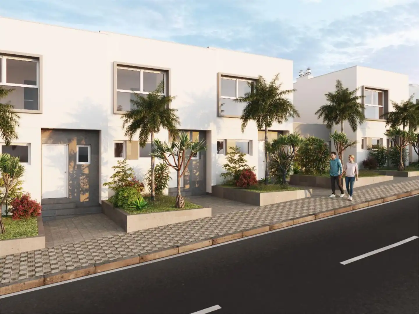 Außenansicht von Einfamilien-Reihenhaus zum Verkauf in Tacoronte mit Terrasse, Abstellraum und Möbliert