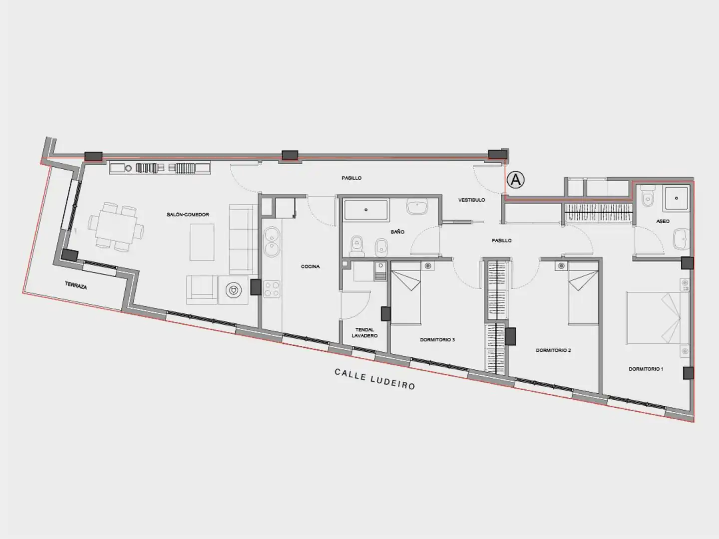 Wohnung zum Verkauf in Rúa Ludeiro, 1, A Parda Wohnung zum Verkauf in Pontevedra Capital mit Klimaanlage, Heizung und Parkett
