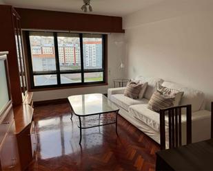 Living room of Flat to rent in A Coruña Capital   with Heating, Parquet flooring and Furnished