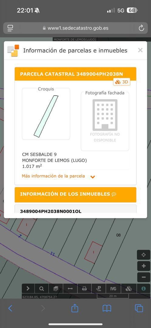 Parking de Finca rústica en venta en Monforte de Lemos
