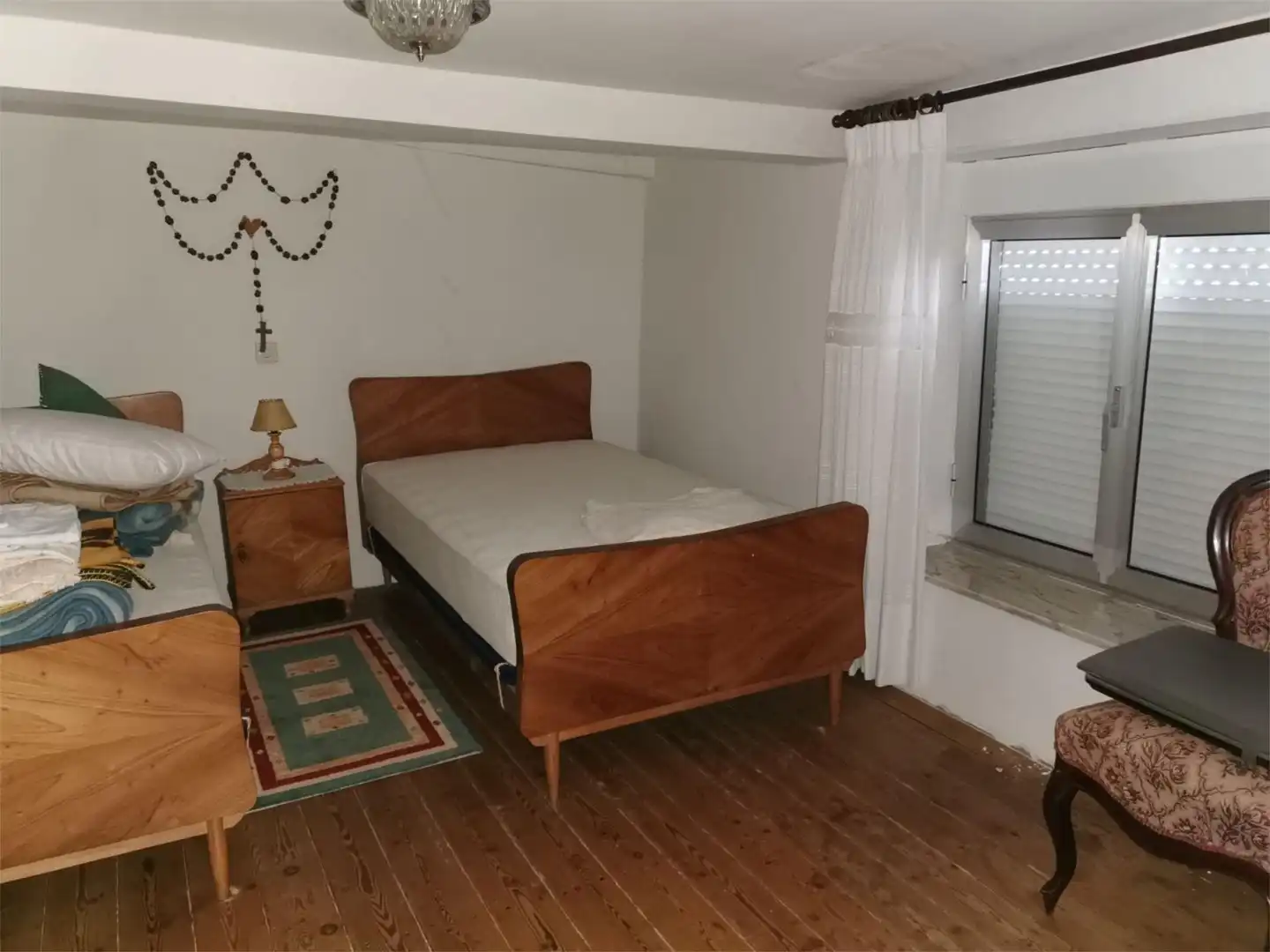 Schlafzimmer von Wohnung zum Verkauf in Villanuño de Valdavia mit Privatgarten, Parkett und Abstellraum