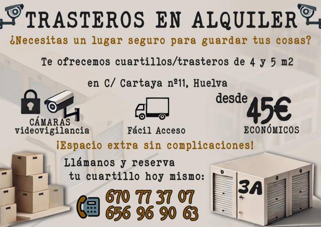 Trastero en Alquiler en Calle Cartaya, 11 en Molino de la Vega