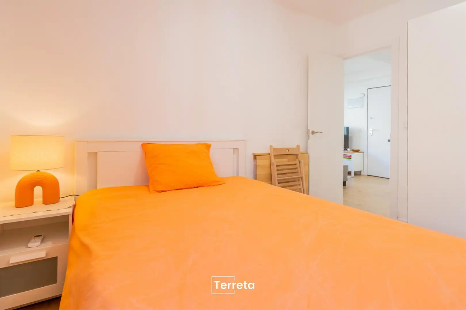 Schlafzimmer von Wohnung zur Miete in  Valencia Capital mit Klimaanlage, Terrasse und Balkon