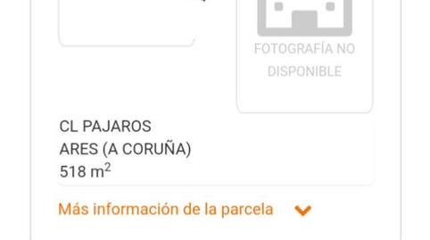 Foto 2 de Terreno en venta en Avenida Gaspar Rodríguez, 5, Ares, A Coruña