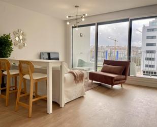 Living room of Flat to rent in Pontevedra Capital   with Heating, Private garden and Parquet flooring