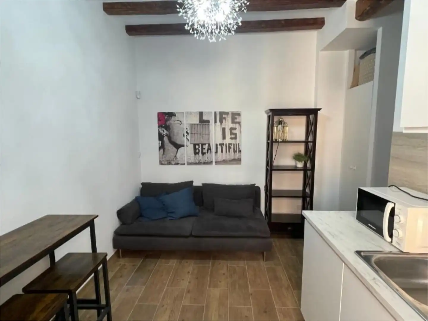 Flat for rent in Carrer d'Alcanar, 19, La Barceloneta Living room of Flat for rent in Barcelona with Air Conditioner, Heating and Furnished