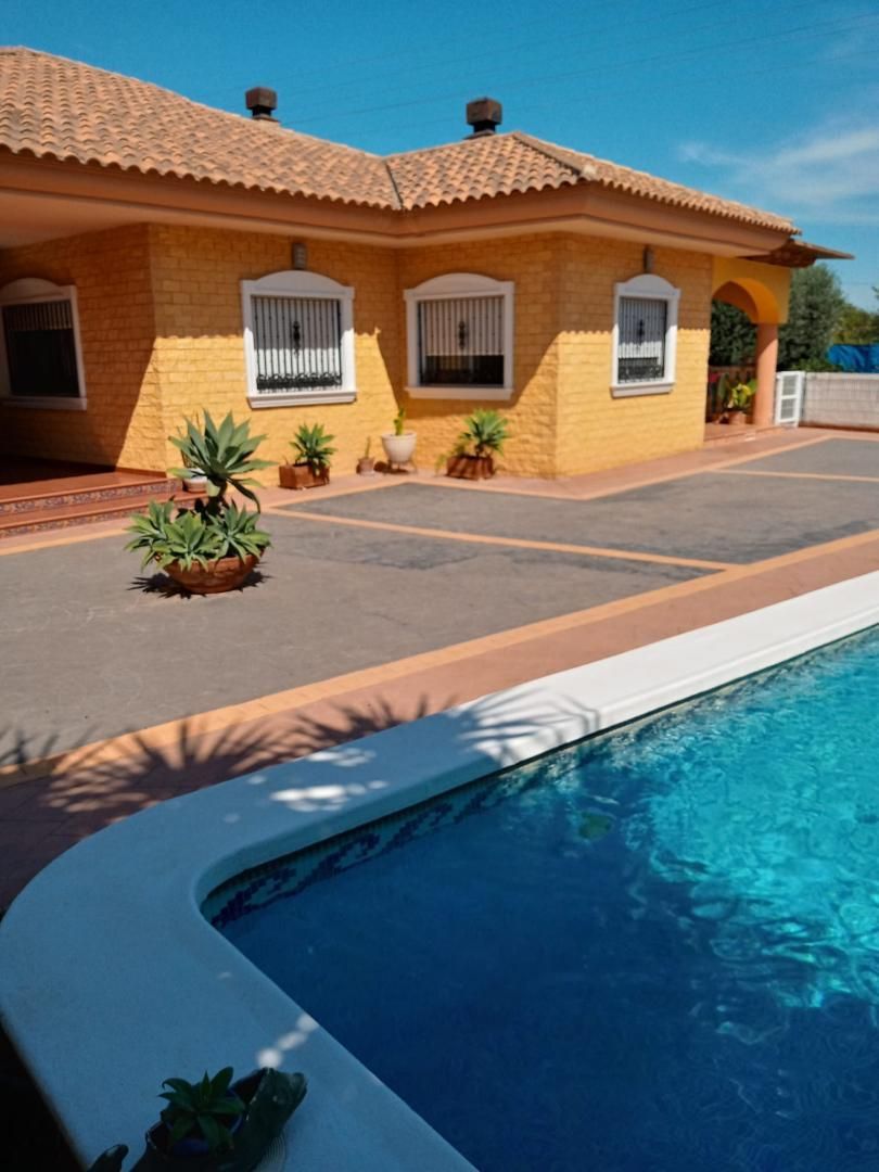 Swimming pool of House or chalet for sale in  Murcia Capital  with Air Conditioner, Heating and Private garden