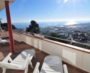 Terrace of Single-family semi-detached for sale in Santa Susanna  with Heating, Private garden and Parquet flooring