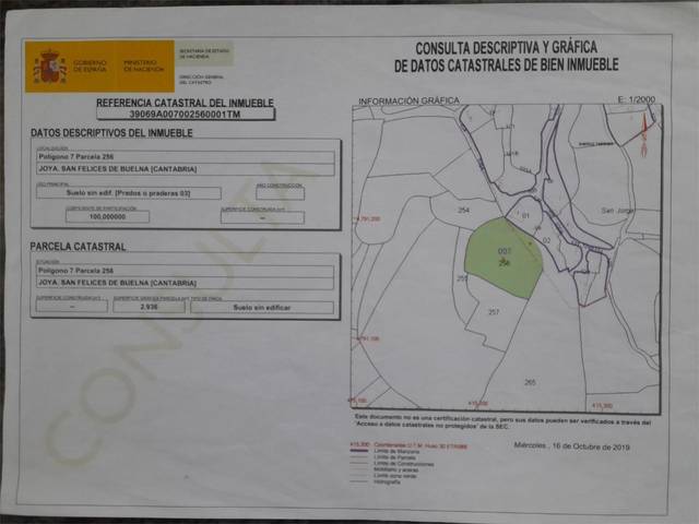 Terreno en Venta en Barrio Tarriba, 13 en San Felices de Buelna