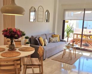 Living room of Flat for sale in Mijas  with Air Conditioner, Terrace and Swimming Pool