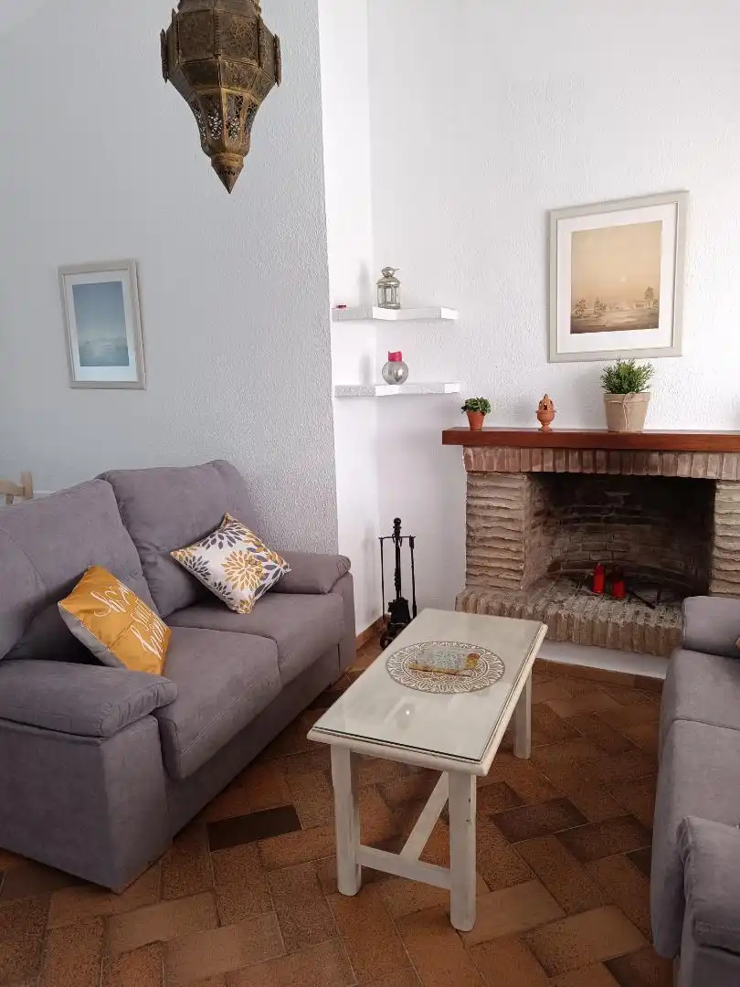 Sala d'estar de Casa o xalet de lloguer en Barbate amb Jardí privat, Moblat i Forn