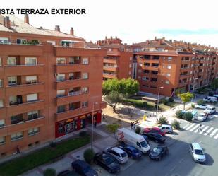 Exterior view of Flat for sale in  Huesca Capital  with Heating, Parquet flooring and Storage room