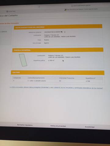 Terreno en Venta en Tinajo