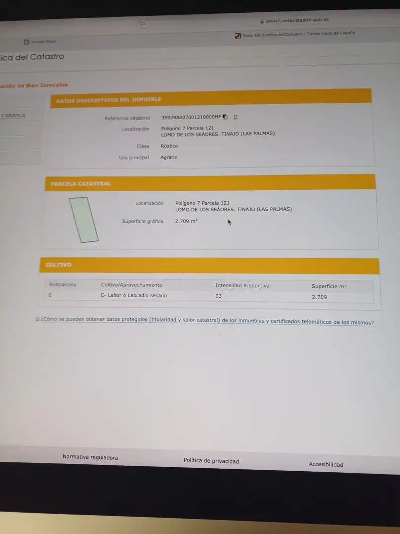 Terreno en venta en Tinajo