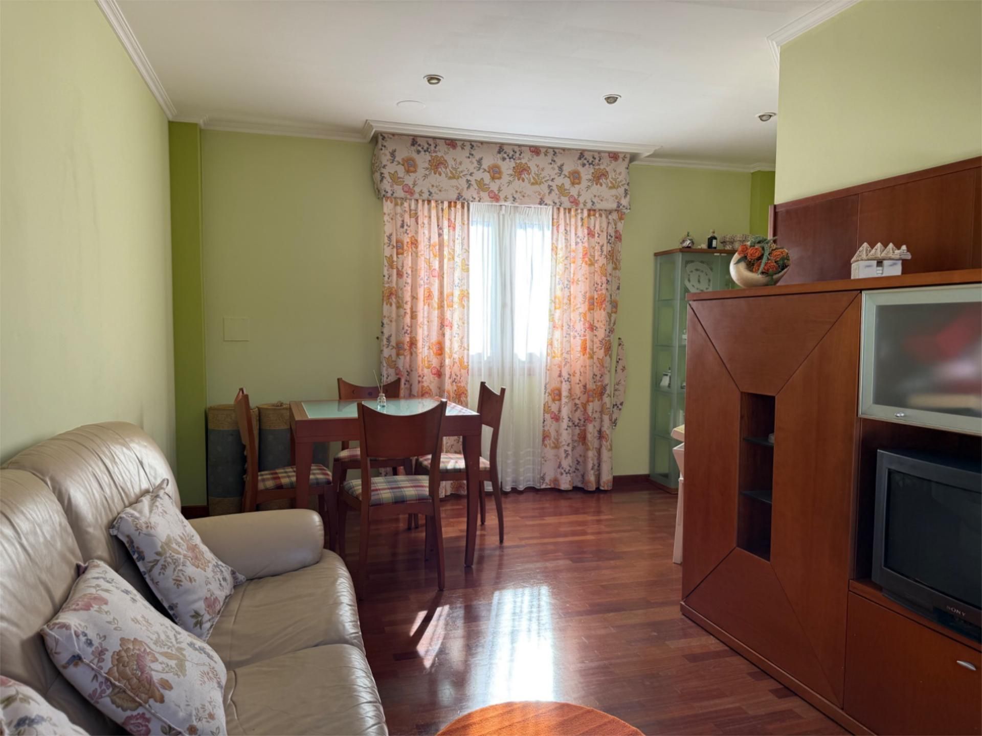 Living room of Flat for sale in A Coruña Capital   with Private garden, Parquet flooring and Storage room
