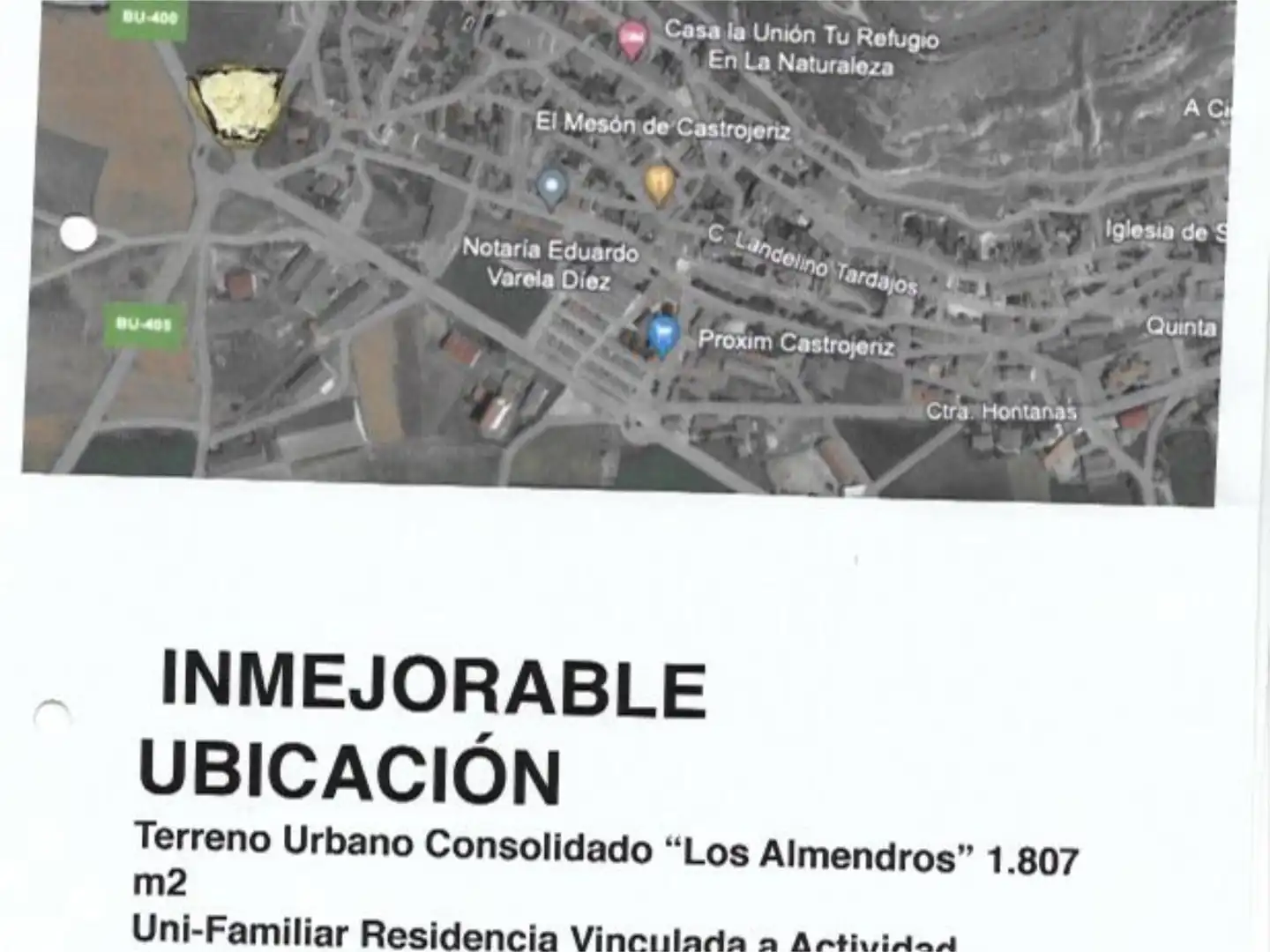 Terreno industrial en venta en Carretera Villadiego, 8, Castrojeriz Terreno industrial en venta en Castrojeriz