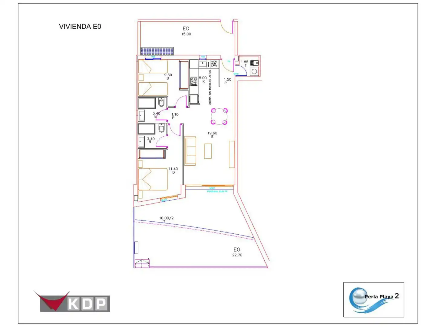 Wohnung zum Verkauf in Calle embarcacion Porcel, 1, El Alamillo Wohnung zum Verkauf in Mazarrón mit Klimaanlage, Heizung und Privatgarten