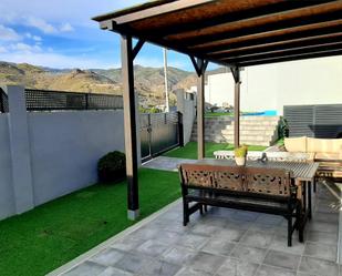 Terrasse von Haus oder Chalet miete in Vícar mit Klimaanlage, Heizung und Privatgarten