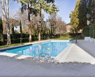 Swimming pool of Flat for sale in  Madrid Capital  with Air Conditioner, Heating and Private garden