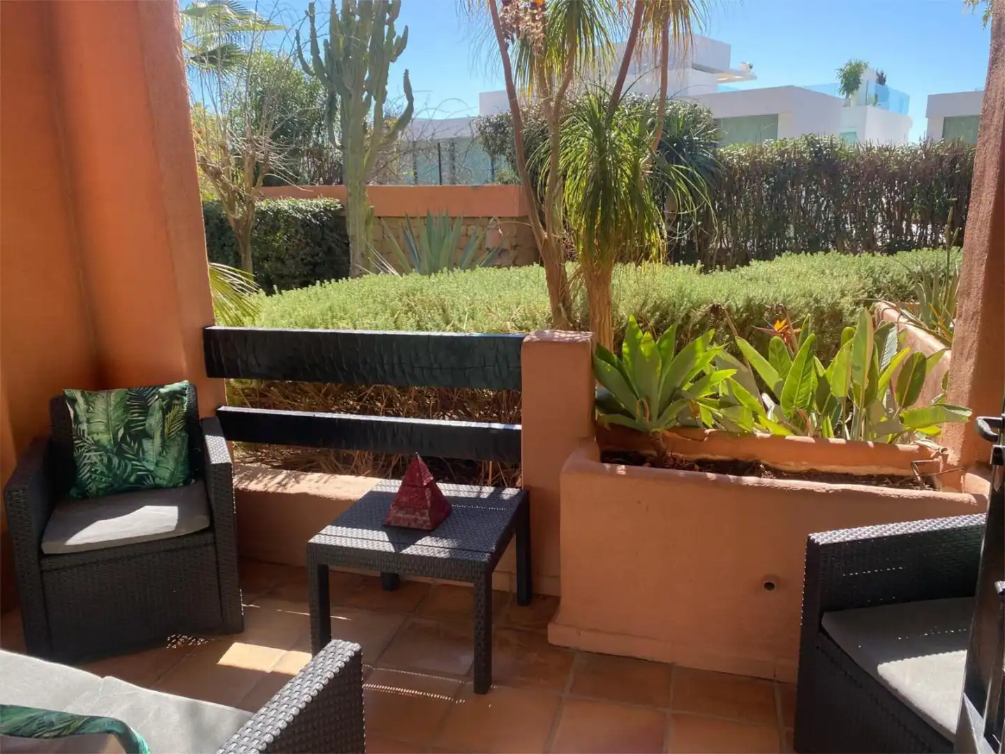 Terrasse von Wohnung zur Miete in Marbella mit Klimaanlage, Heizung und Privatgarten