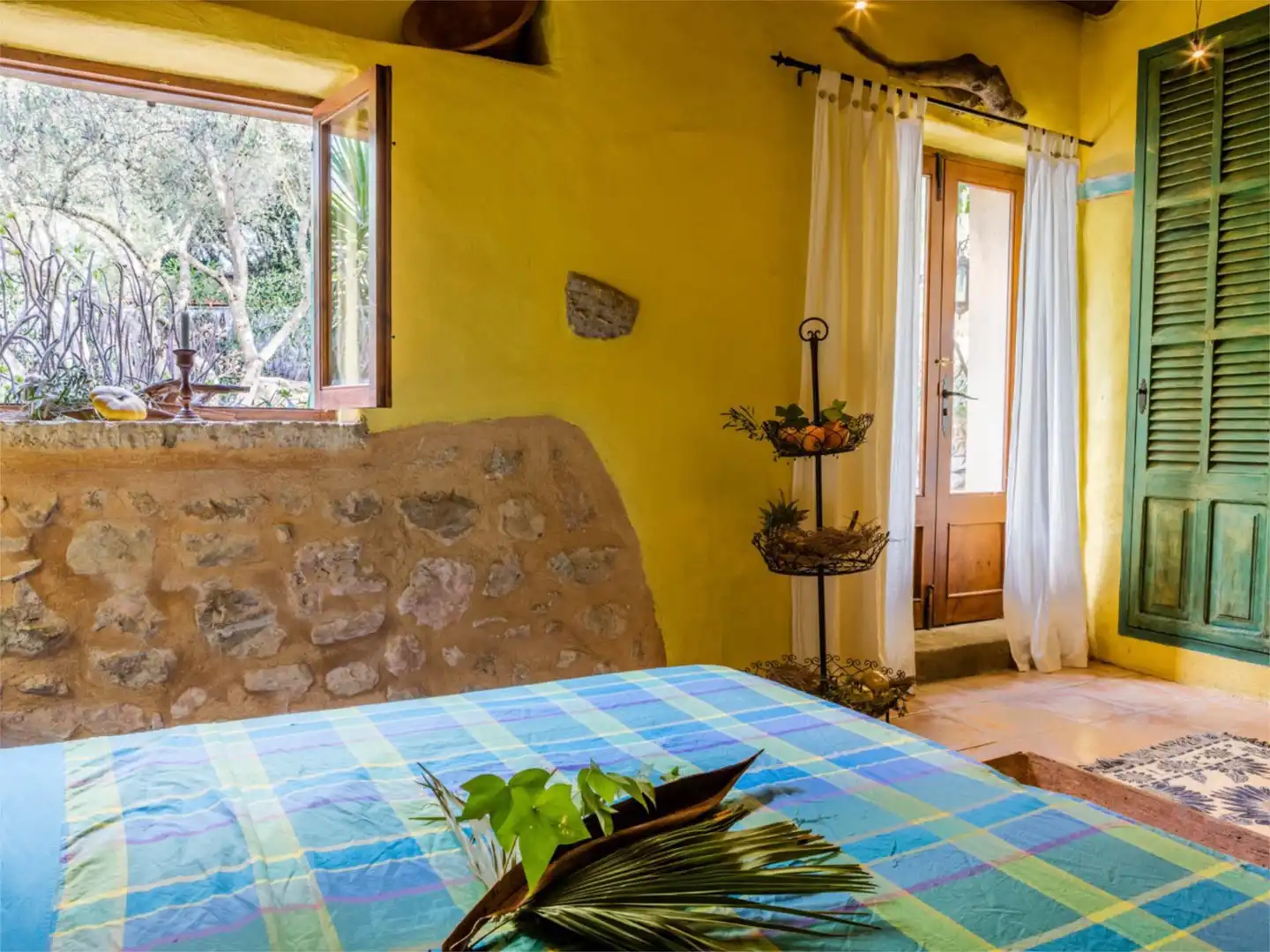 Wohnung zur Miete in Diseminado Poligono 4, 957, Sant Llorenç des Cardassar Schlafzimmer von Wohnung zur Miete in Sant Llorenç des Cardassar mit Klimaanlage, Privatgarten und Terrasse