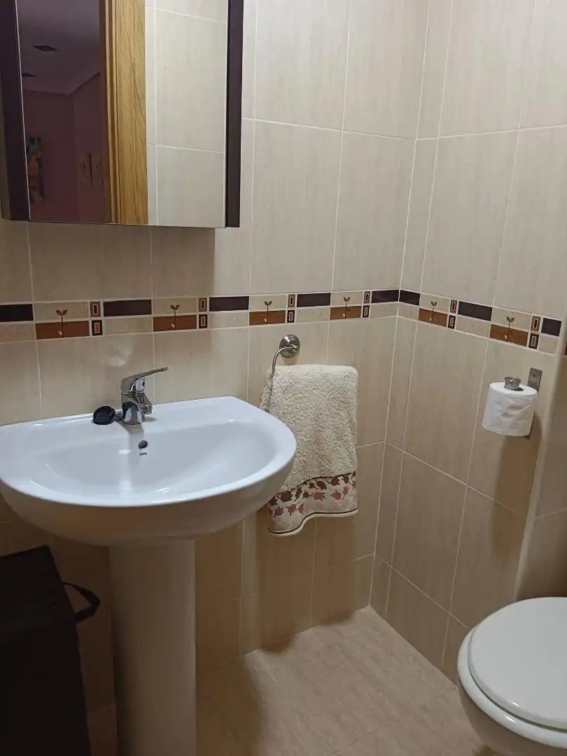 Bathroom of Flat for rent in Carreño  with Heating, Parquet flooring and Furnished