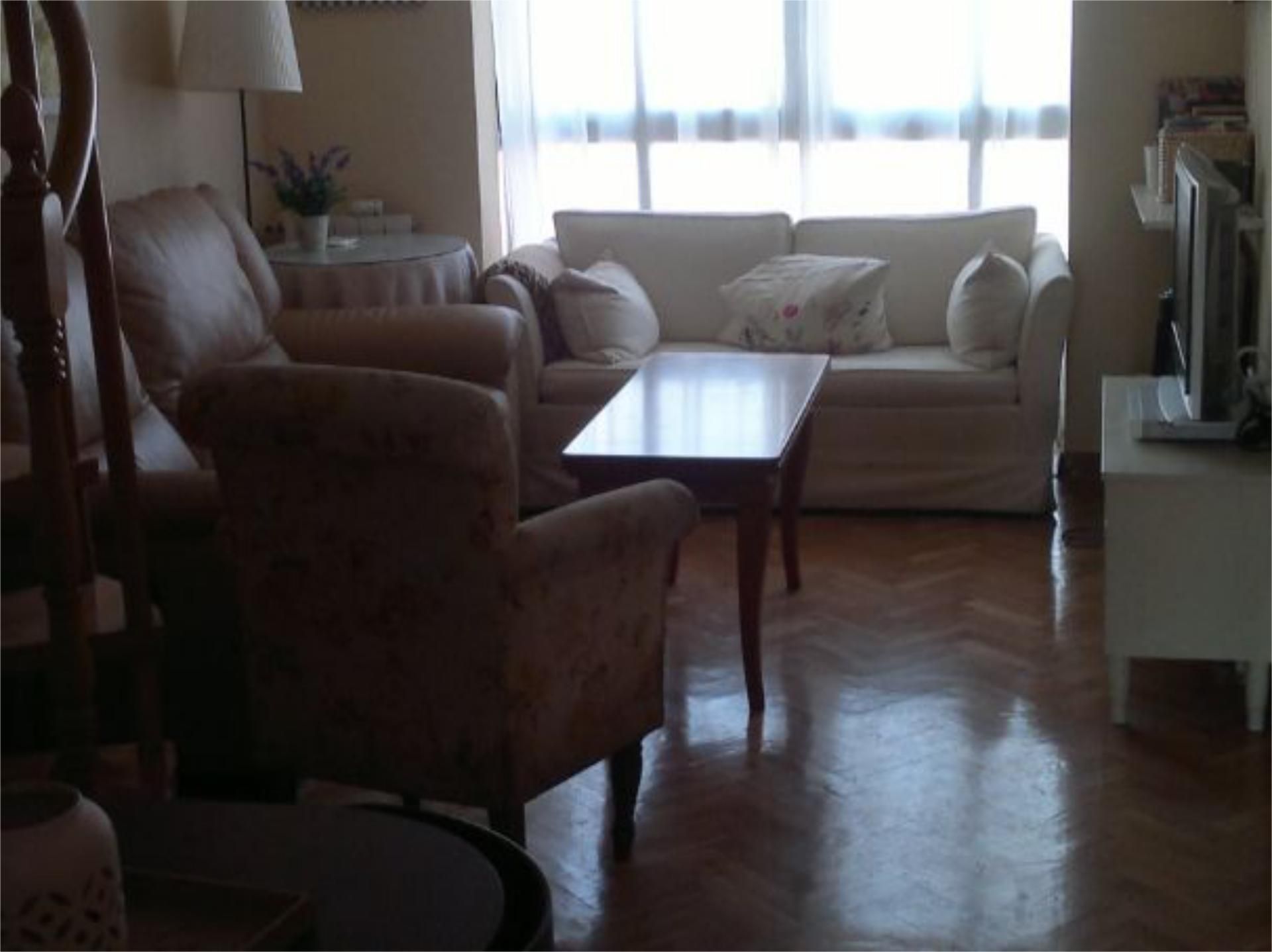 Living room of Flat to rent in  Madrid Capital  with Air Conditioner, Heating and Parquet flooring