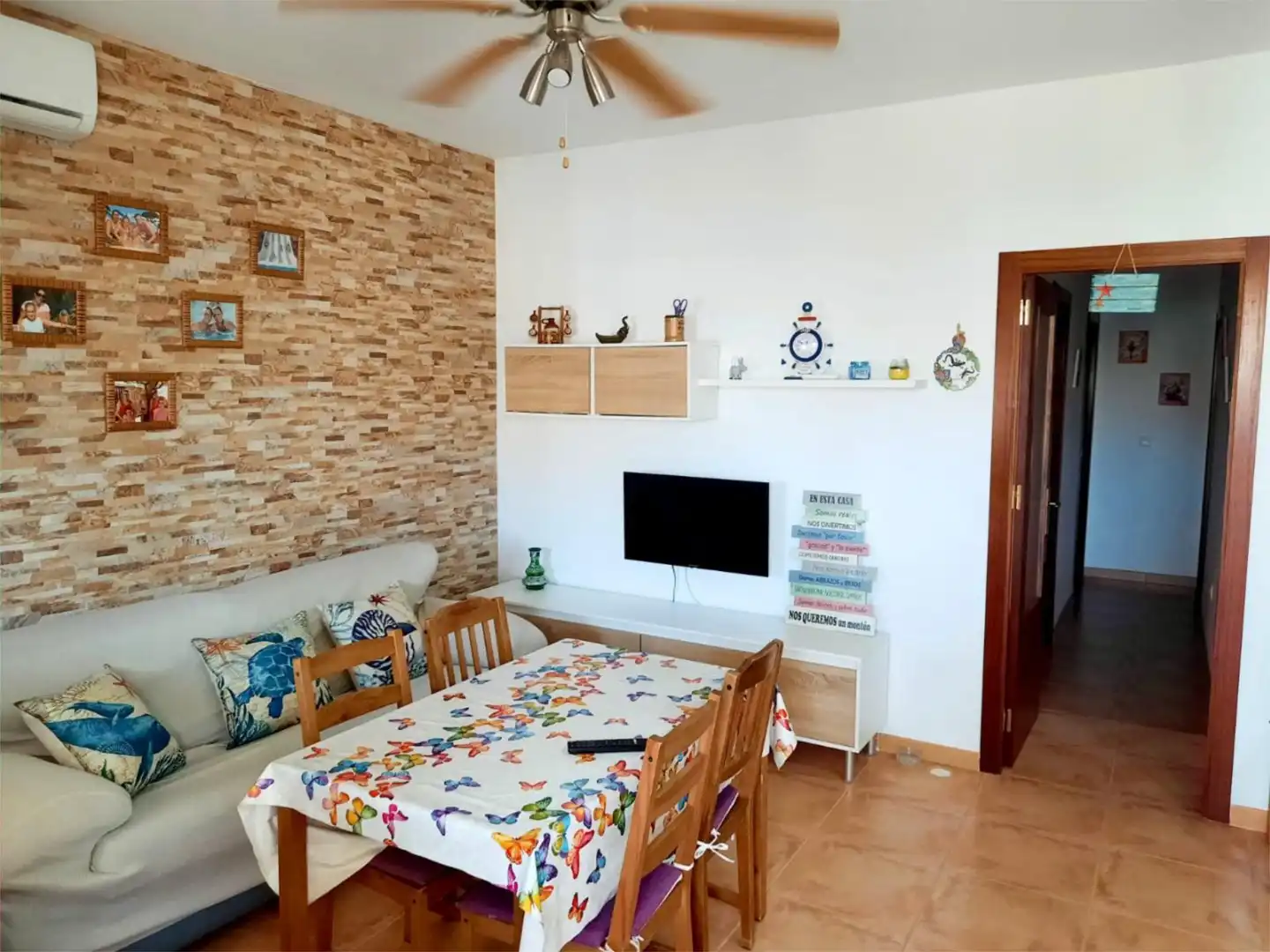Flat for rent in Pago Meca Alta, 4, Las Tres Piedras - Costa Ballena Dining room of Flat for rent in Chipiona with Air Conditioner, Heating and Private garden