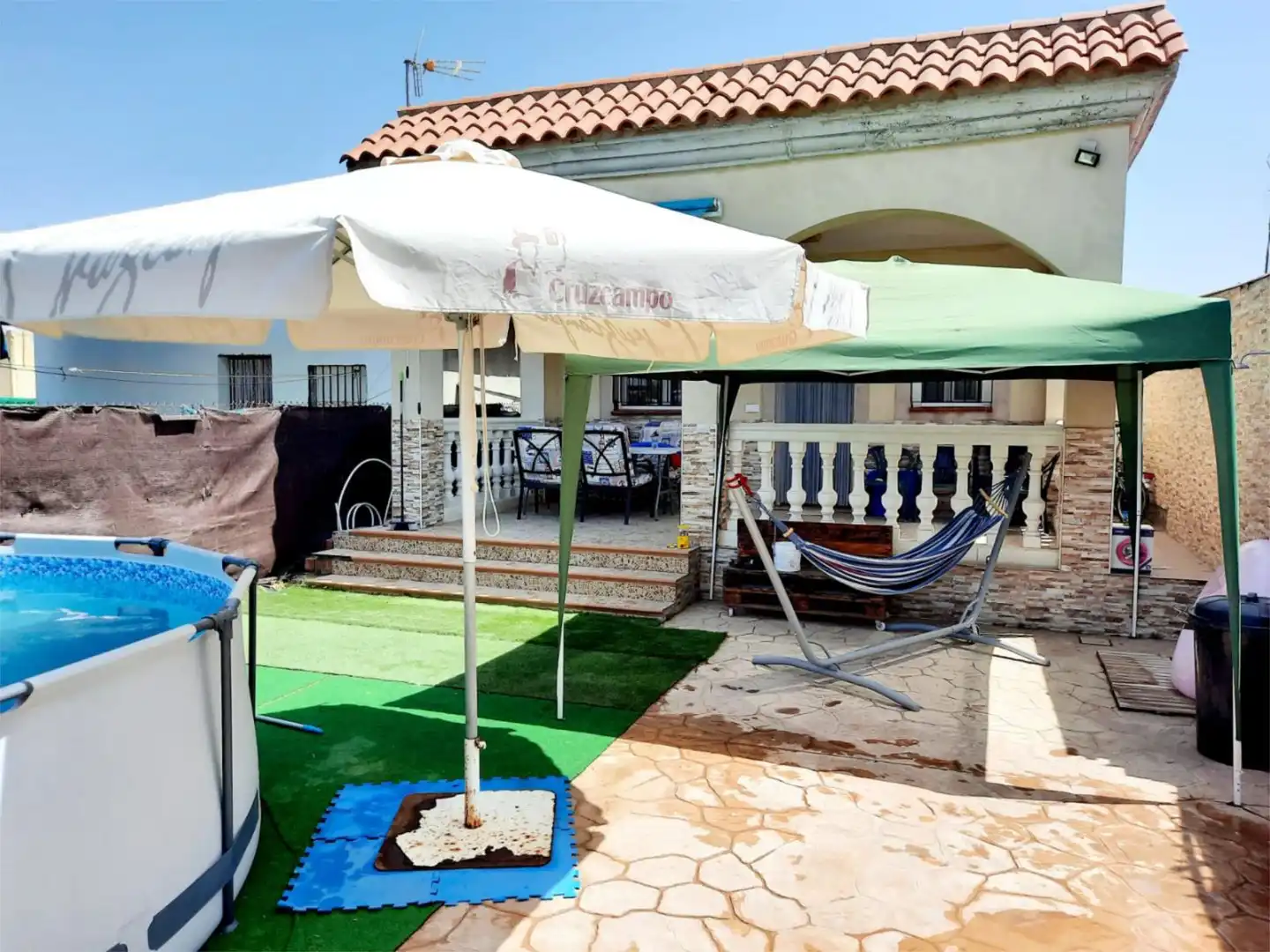 Flat for rent in Pago Meca Alta, 4, Las Tres Piedras - Costa Ballena Terrace of Flat for rent in Chipiona with Air Conditioner, Heating and Private garden