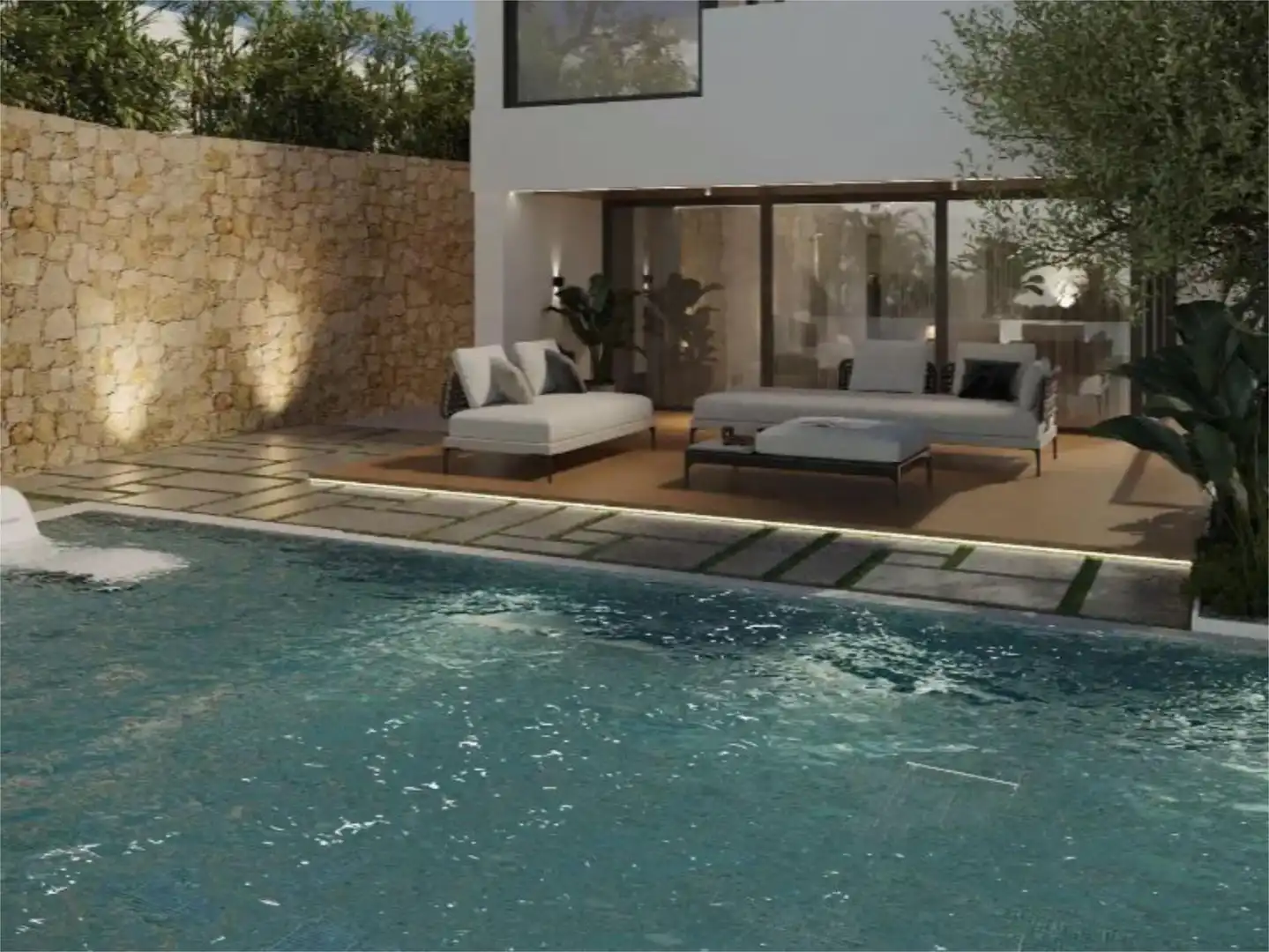 Einfamilien-Reihenhaus zum Verkauf in Avinguda de Bellamar, 41, Bellamar Schwimmbecken von Einfamilien-Reihenhaus zum Verkauf in Castelldefels mit Klimaanlage, Heizung und Privatgarten