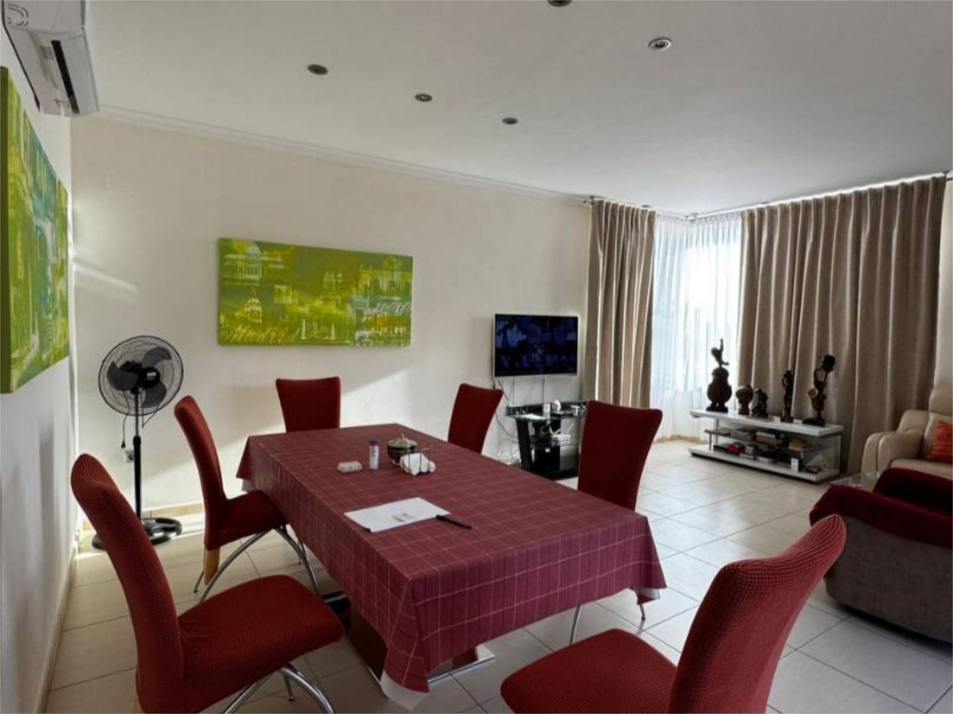 Dining room of Flat for sale in Calpe / Calp  with Air Conditioner, Private garden and Terrace