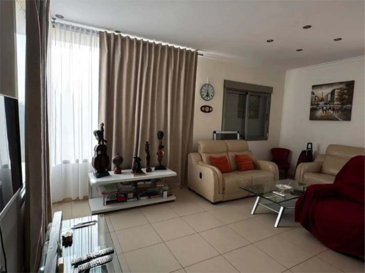 Sala d'estar de Casa o xalet en venda en Calpe / Calp amb Aire condicionat, Terrassa i Piscina