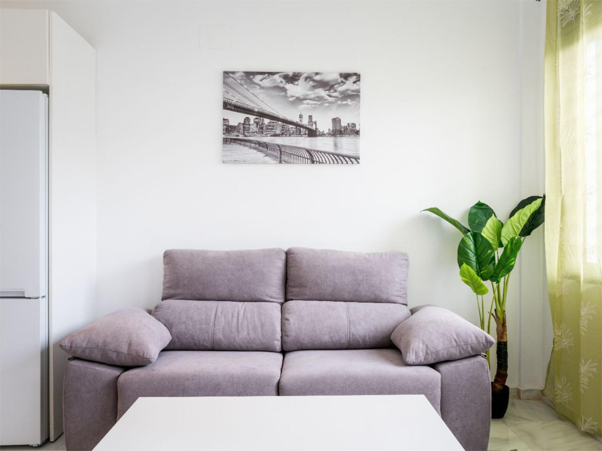 Living room of Flat for sale in  Sevilla Capital  with Air Conditioner, Heating and Furnished
