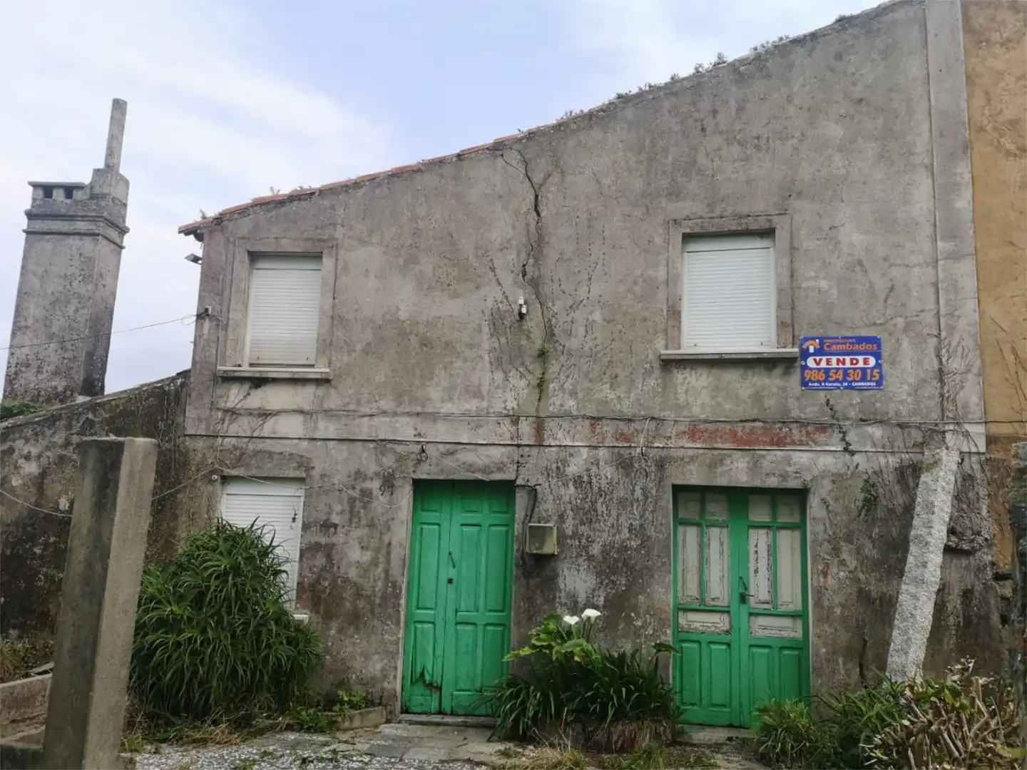 Vista exterior de Casa adosada en venta en Cambados