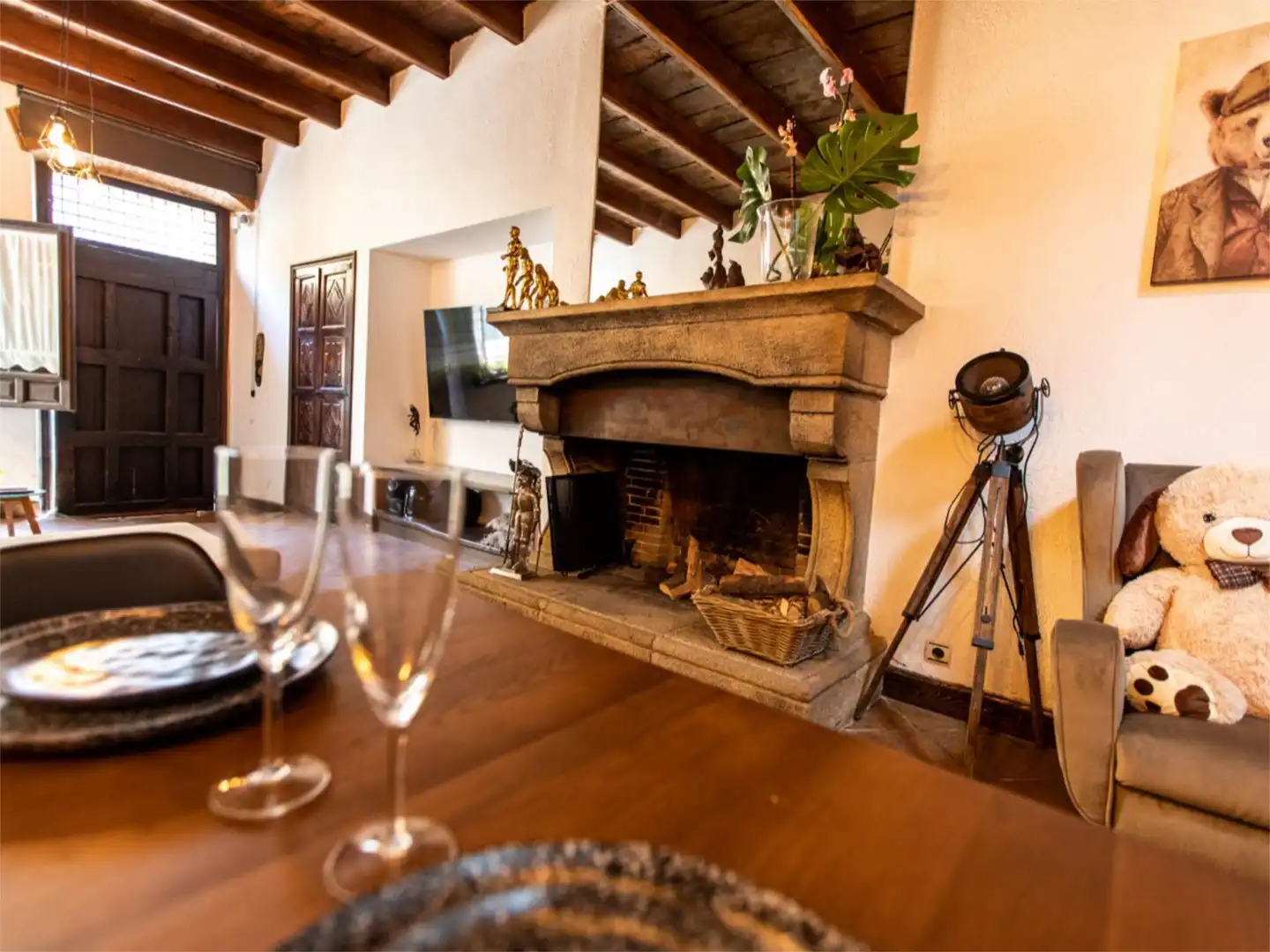 Esszimmer von Country house zum Verkauf in Sant Andreu de Llavaneres mit Heizung, Parkett und Terrasse