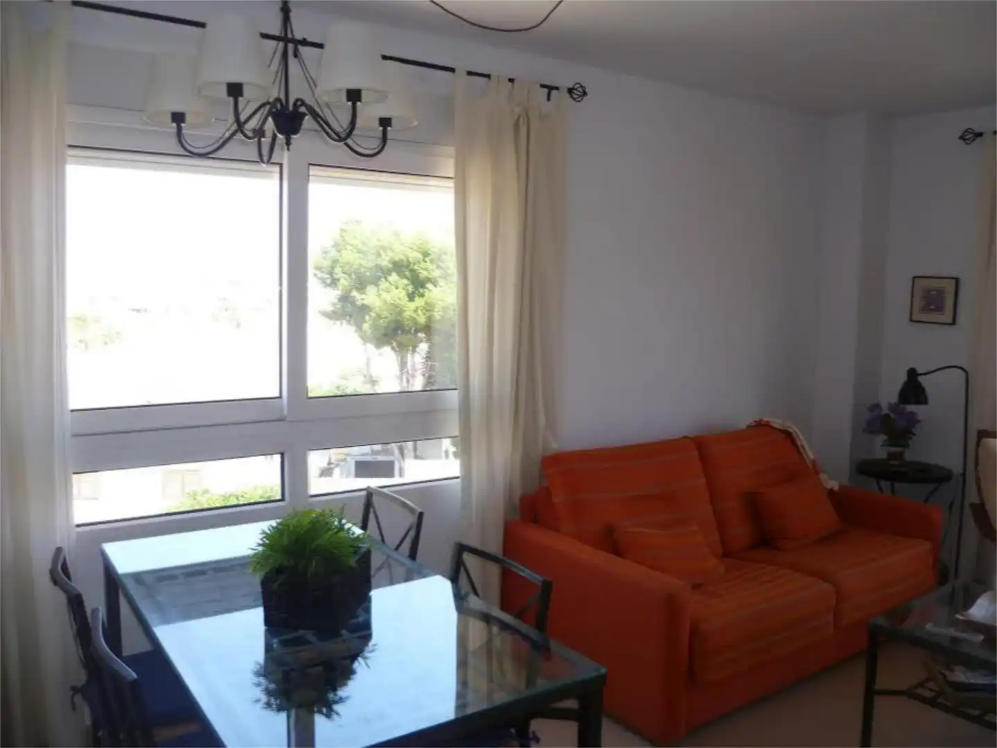 Wohnzimmer von Wohnungen zur Miete in Mazarrón mit Klimaanlage, Terrasse und Schwimmbad