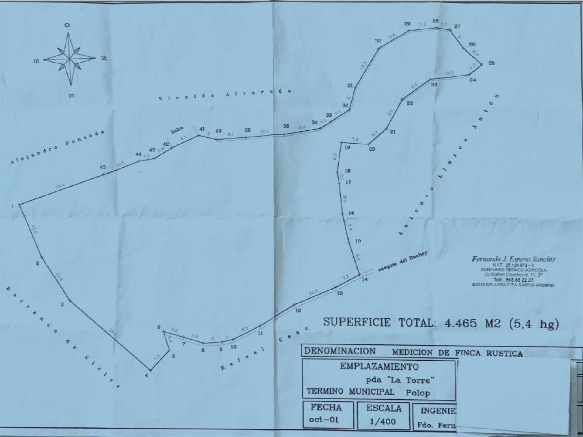 Non-constructible Land for sale in Polop