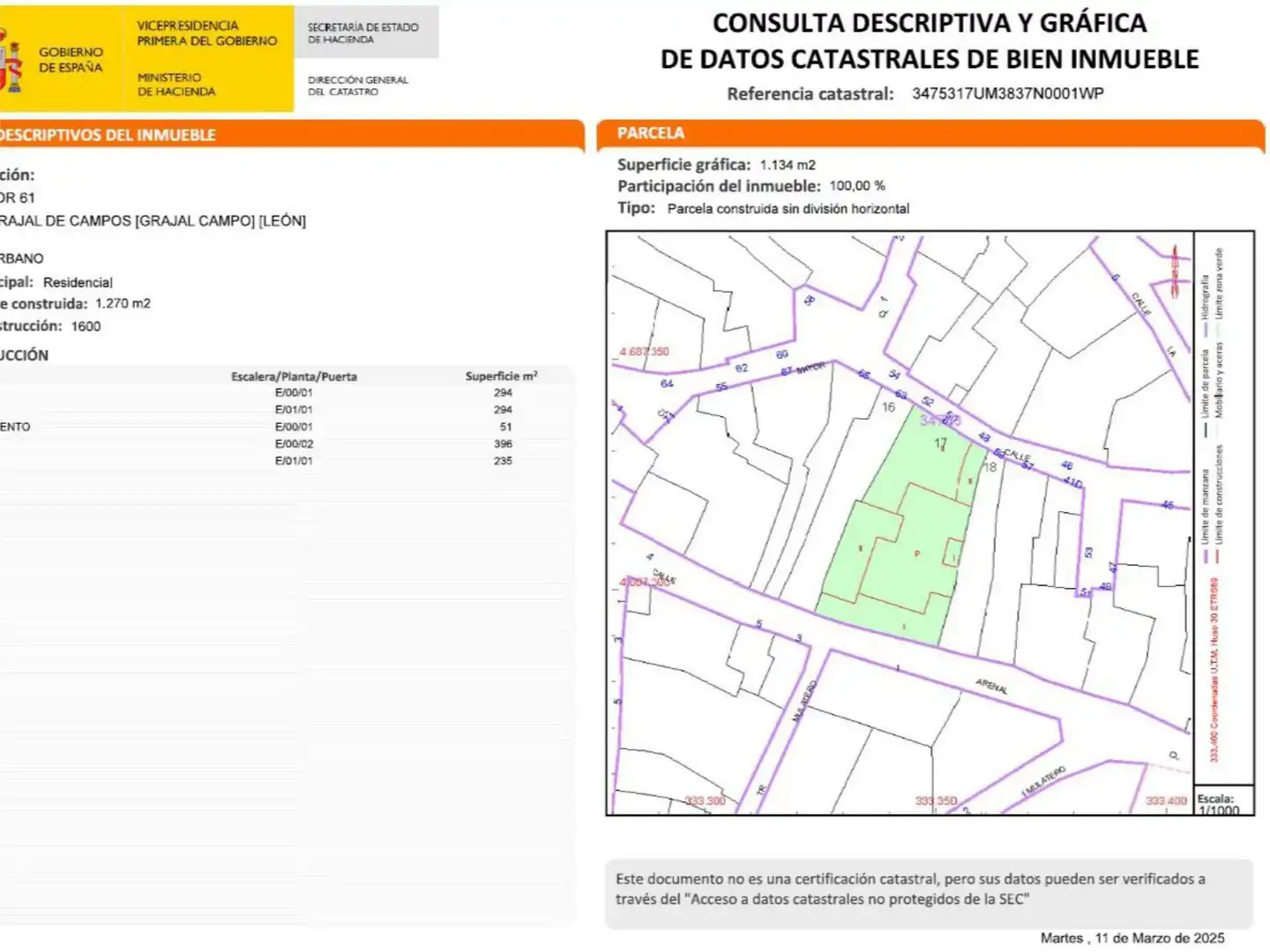 Finca rústica en venta en Calle Mayor, 10, Grajal de Campos Finca rústica en venta en Grajal de Campos con Jardín privado y Terraza