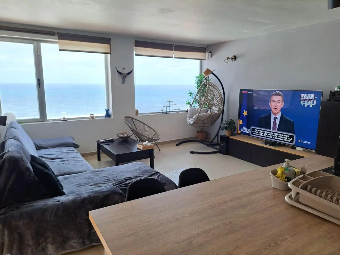 Piso en venta en Calle Goya, 51, Playa del Hombre - Taliarte - Salinetas Sala de estar de Piso en venta en Telde con Aire acondicionado, Jardín privado y Terraza