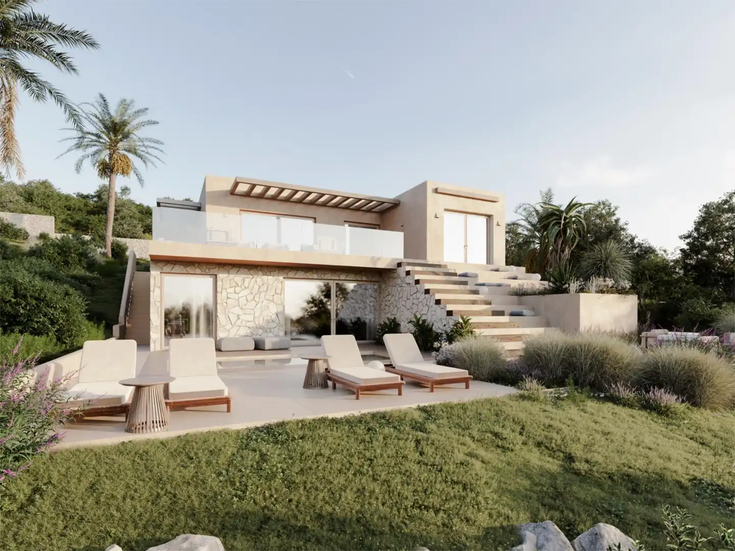 Houses for sale in Calle Los Lentiscos, 111, El Cuartón - El Bujeo Exterior view of Houses for sale in Tarifa with Air Conditioner, Terrace and Swimming Pool