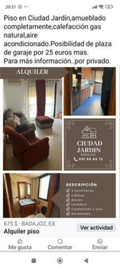 Garden of Flat to rent in Badajoz Capital  with Heating, Terrace and Furnished