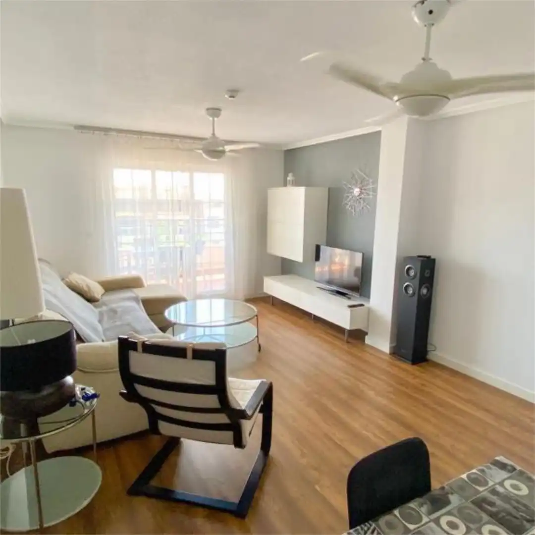 Attic for sale in Calle Federico García Lorca, 29, Mil Palmeras Living room of Attic for sale in Pilar de la Horadada with Air Conditioner, Terrace and Swimming Pool