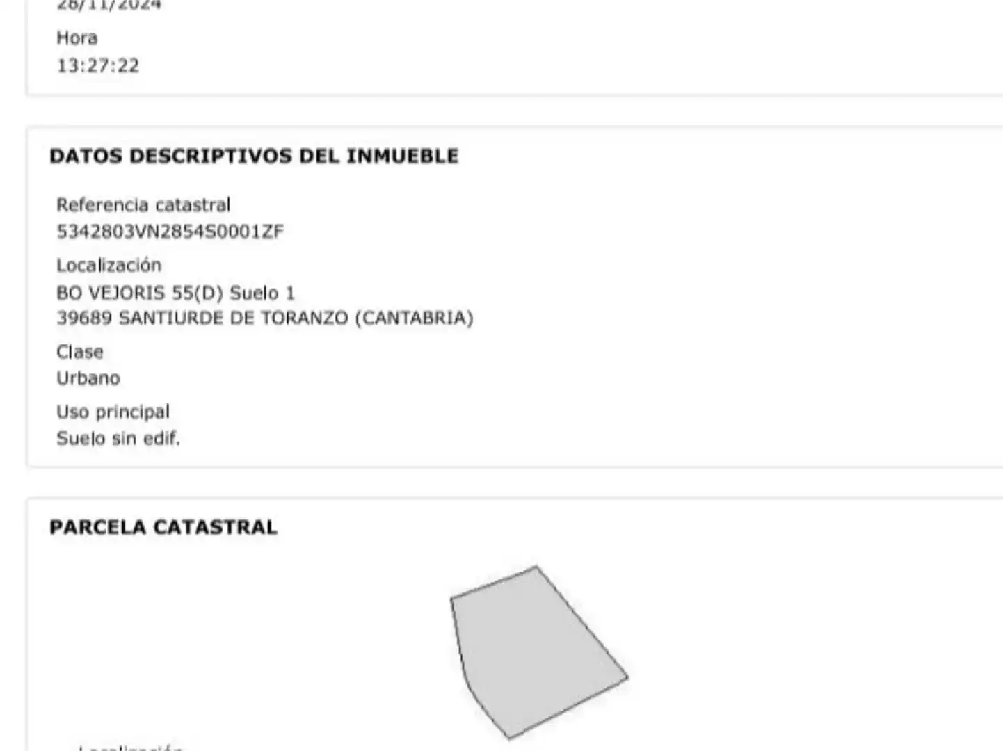Exterior view of Constructible Land for sale in Santiurde de Toranzo