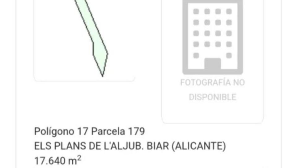 Urbanitzable en venda a Avinguda de Biar, 8, Biar, Alicante - imatge 1 Foto 1 de Urbanitzable en venda a Avinguda de Biar, 8, Biar, Alicante