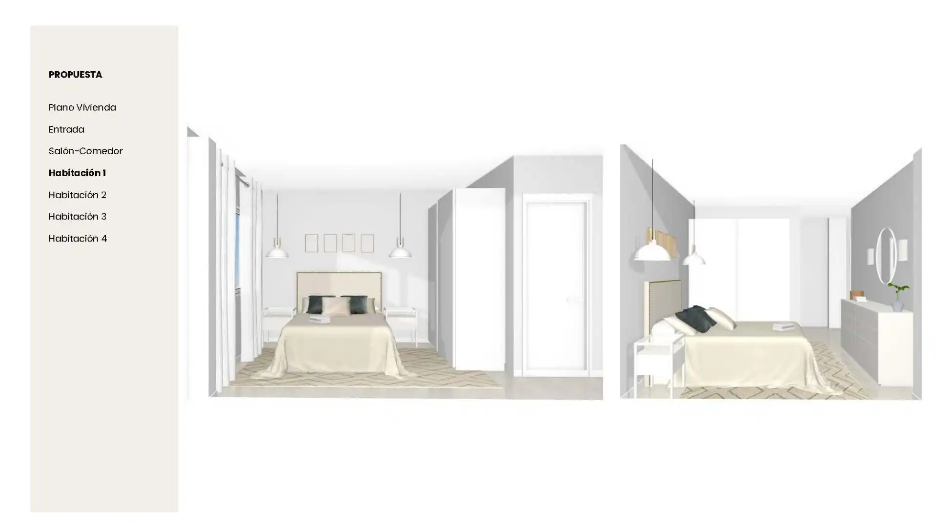 Schlafzimmer von Dachboden zum Verkauf in  Palma de Mallorca mit Klimaanlage und Terrasse