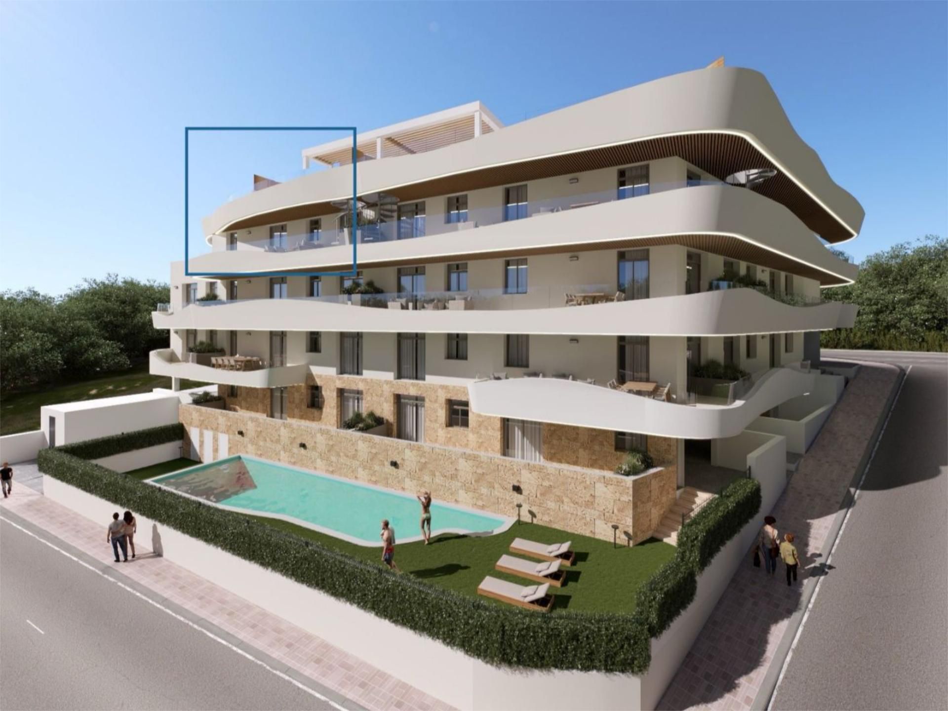Vista exterior de Pis en venda en Estepona amb Aire condicionat, Calefacció i Jardí privat