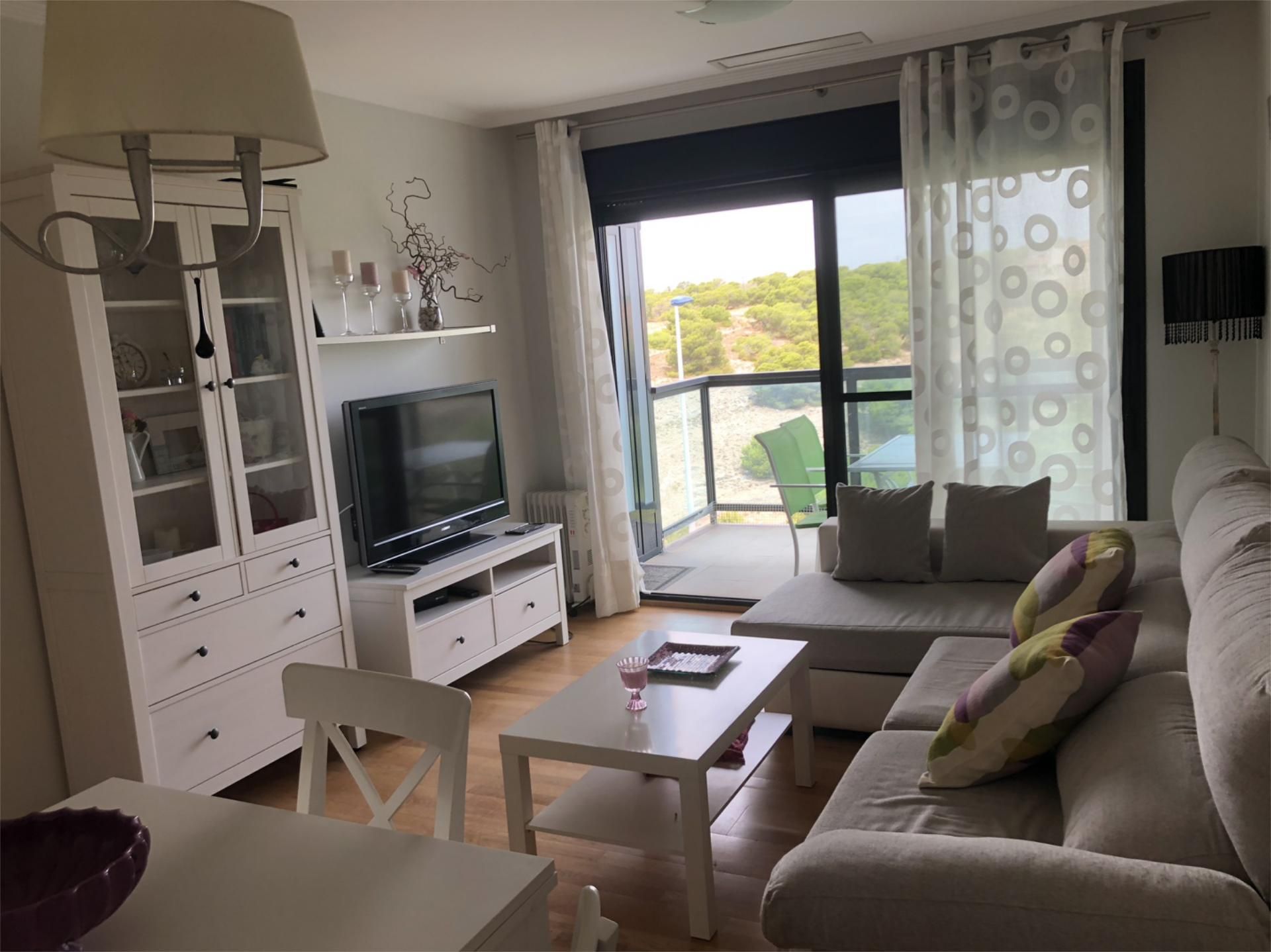 Living room of Flat for sale in Santa Pola  with Air Conditioner, Terrace and Swimming Pool